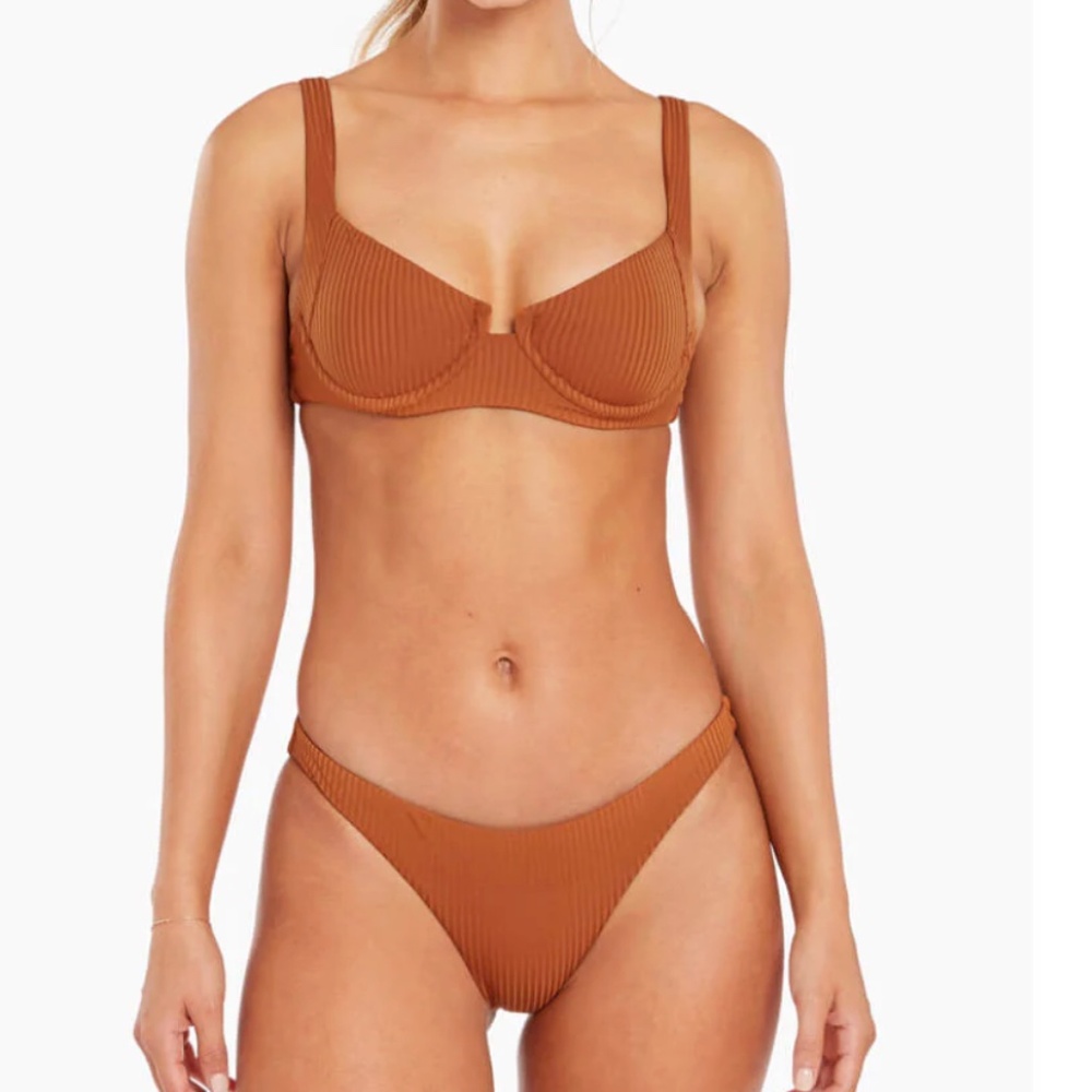 Vitamin A Demi Top/Midori Bikini Bottom in Chai